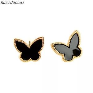 Jewelry - Elegant Black Butterfly Gold Earrings Jewelry - Elegant Black Butterfly Gold Earrings